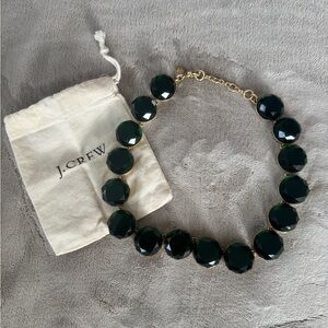 J. Crew Dark Green and Gold Necklace